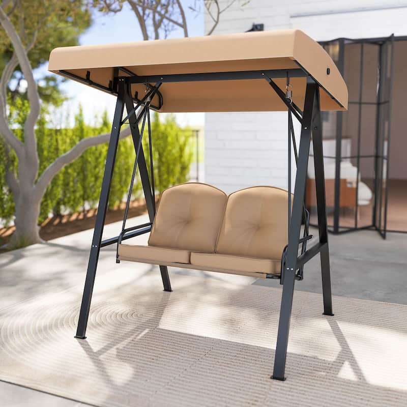Costway 2-Person Outdoor Porch Swing Swing Loveseat with A-Shaped - See Details