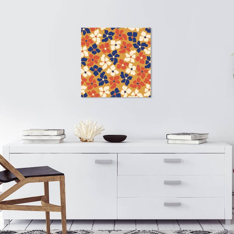 Wynwood Studio Canvas Floral and Botanical Floral Dominion Purple and Dark Purple Global Wall Art Canvas Print