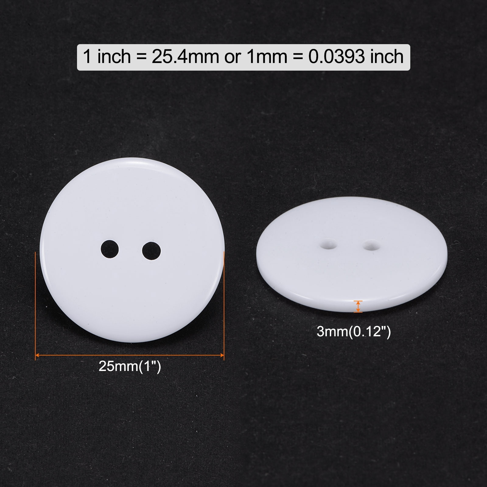 Sewing Button 2 Holes Resin Round Craft Replacement Buttons for Clothing DIY Crafts Decoration