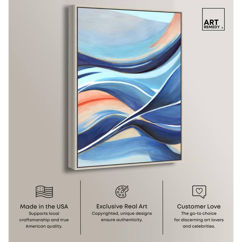 Glowing Blue II Canvas by Art Remedy