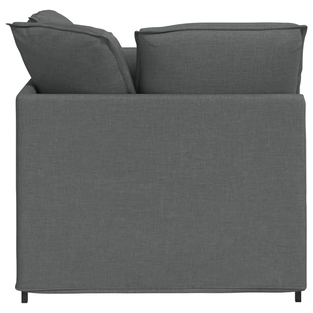 vidaXL Modular Sofa Dark Gray Fabric, Foam, Metal Oversized Modular - 39.4 x 78.7 x 25.2