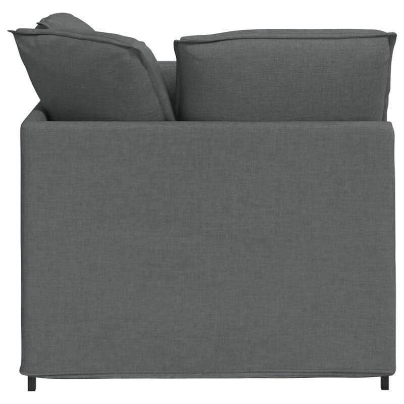 vidaXL Modular Sofa Dark Gray Fabric, Foam, Metal Oversized Modular - 39.4 x 78.7 x 25.2 - Dark gray
