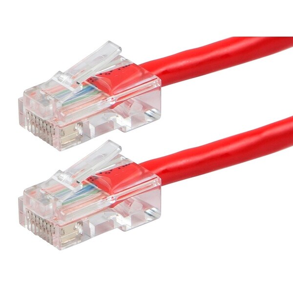 Monoprice Cat6 Ethernet Patch Cable - 1 Feet - Red, RJ45, 550Mhz, UTP ...