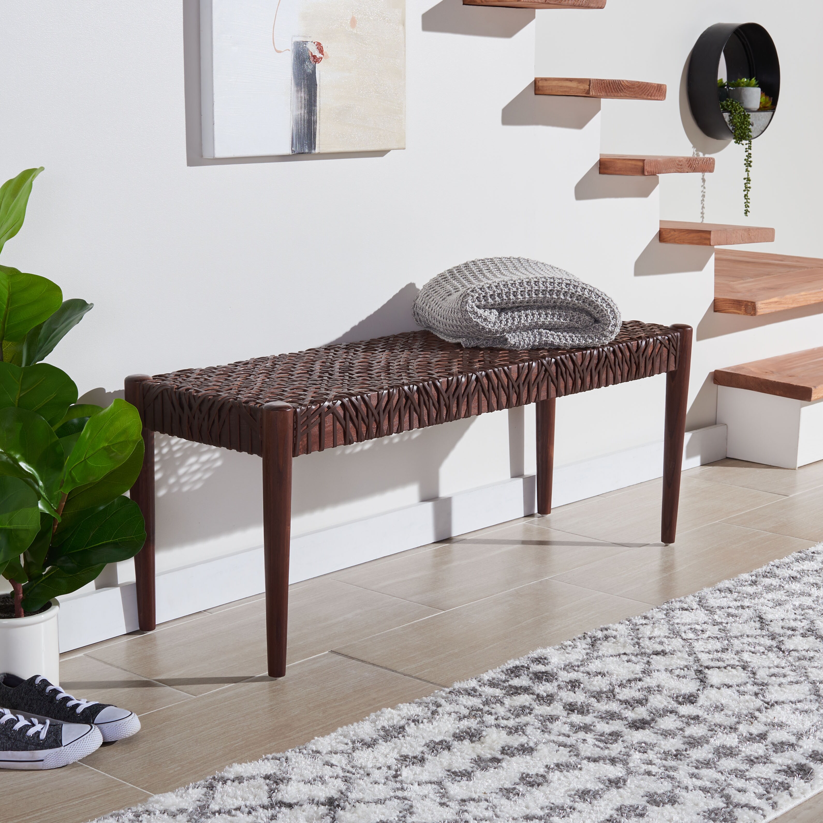 Safavieh woven bench sale