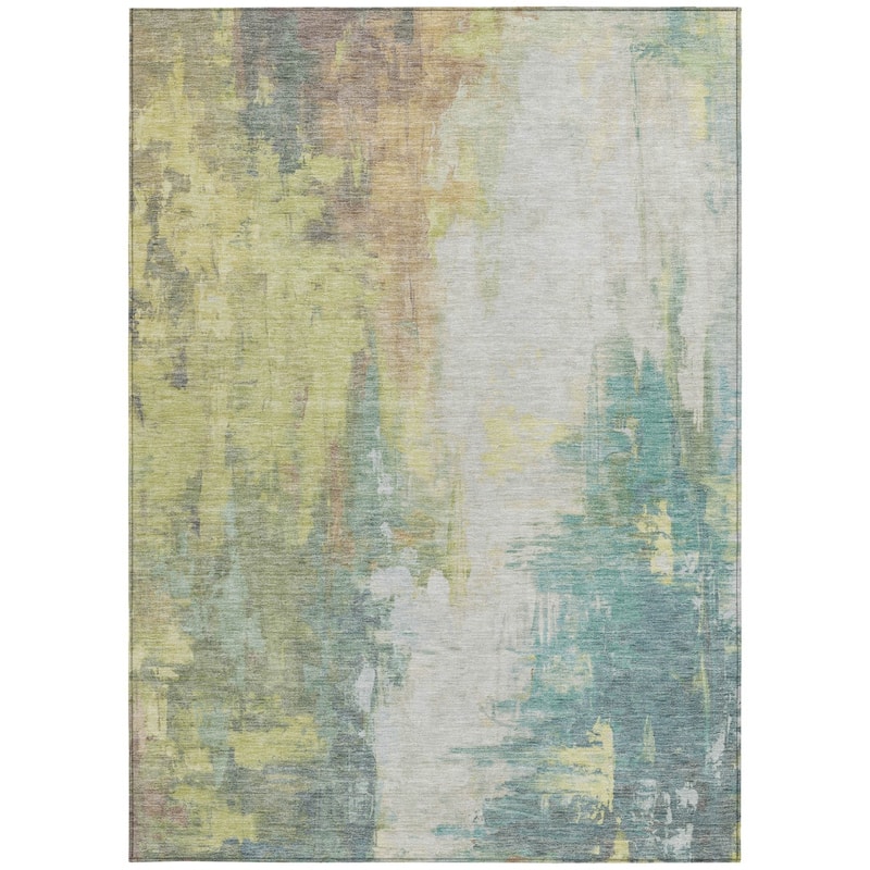 HomeRoots Abstract Transitional Rectangle Outdoor Rug