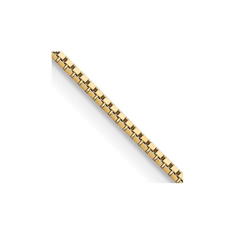 Curata 10k Yellow Gold .95mm Box Chain Necklace for Women (Lobster)