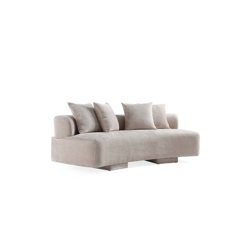 Manhattan Comfort 2 Piece Modern Verandah Chenille 90.6 Inch Sofa Set