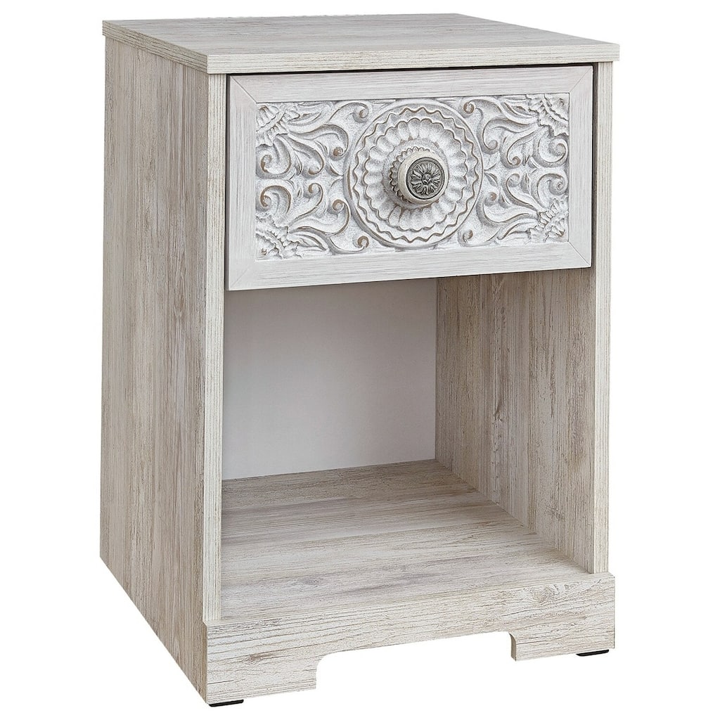 Antique White 1 Drawer 15.63 in. W Nightstand with Sturdy Hardware and Ample Storage