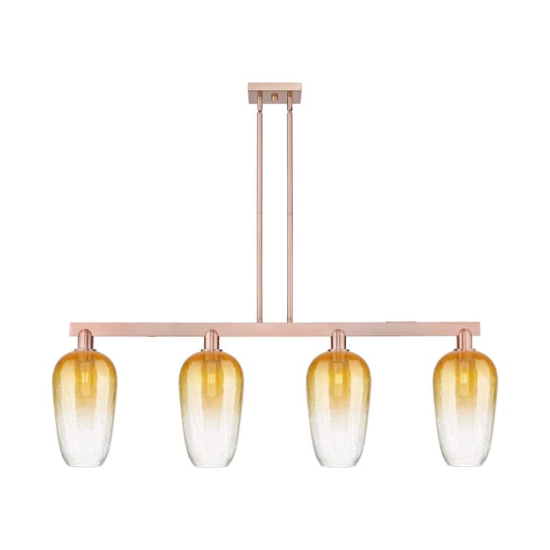 Innovations Lighting 716-4I-16-48 Brookhaven Flute Linear Brookhaven - Antique Copper / Amber
