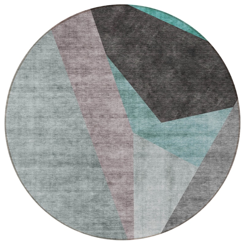 HomeRoots Abstract Transitional Rectangle Outdoor Rug