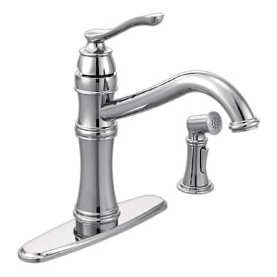 Moen Belfield1.5 GPM High-Arc Single Handle Kitchen Faucet with Side