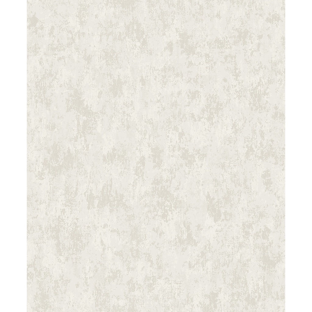 A-Street Prints Haliya White Metallic Plaster Wallpaper