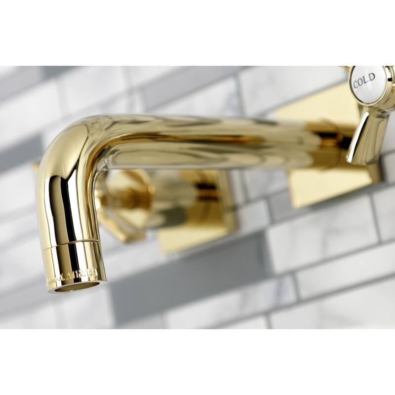 Millennium Two-Handle 3-Hole Wall Mount Bathroom Faucet