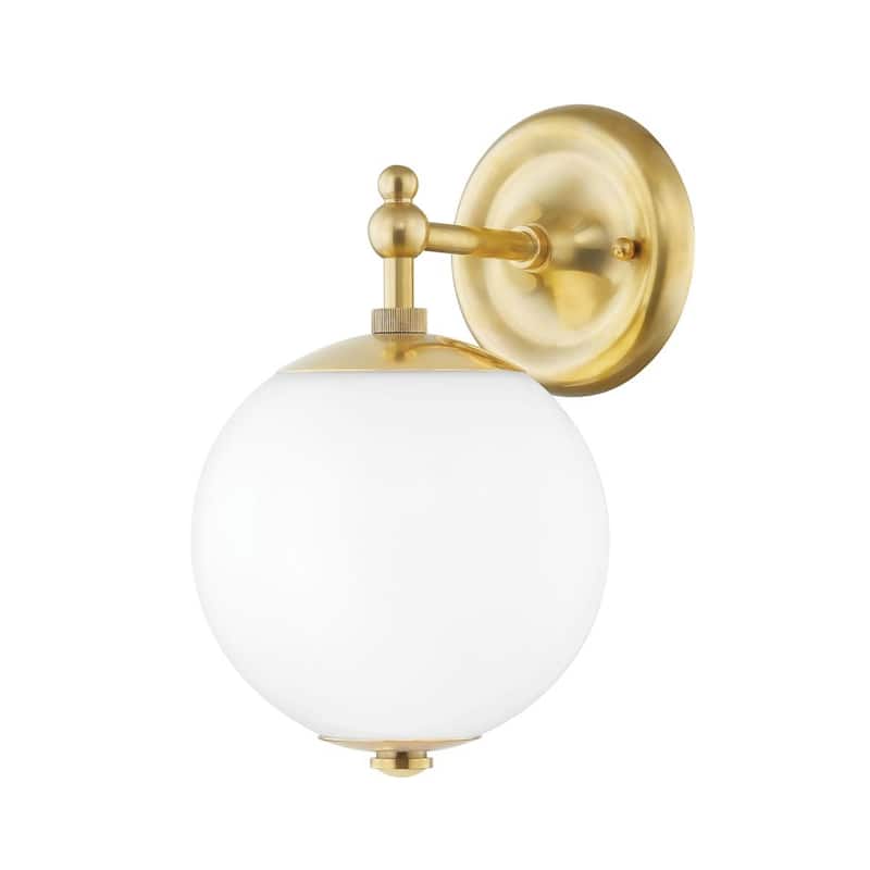 Hudson Valley Lighting Sphere No.1 14" Tall Wall Sconce - Aged Brass
