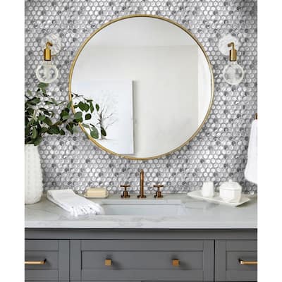 Apollo tile 11" x 11" Majeste Glossy Matte Silver Glass Tile (8.63 sq ft/case) - 10 Pack