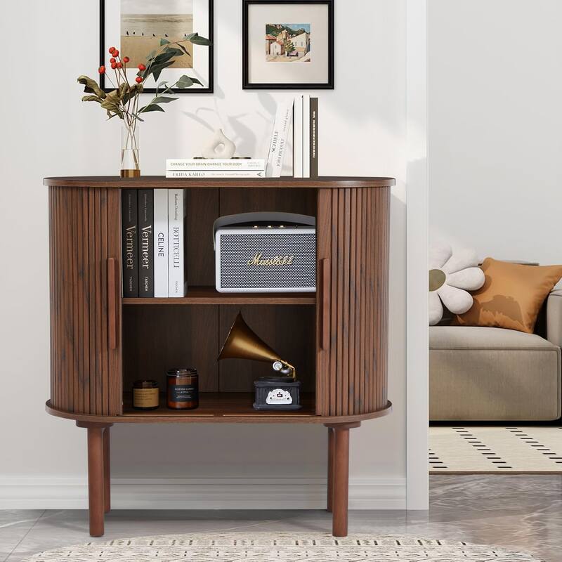 31.5in.W Sliding Door Sideboard/Buffet Cabinet