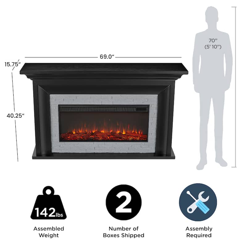 Sonia 69" Landscape Electric Fireplace by Real Flame