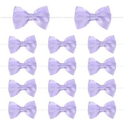 24-Pack Satin Ribbon Twist Tie Bows 3x3.6" Bow Twist for Craft