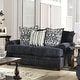 preview thumbnail 4 of 9, Furniture of America Slay Traditional Navy Chenille 3-piece Sofa Set