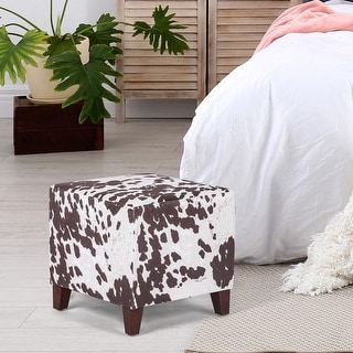 Cow cheap print footstool