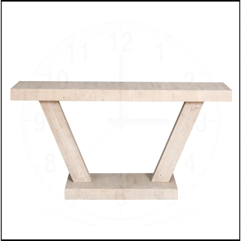 60 Inches Vintage Distressed Wood Entryway Console Table