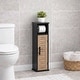preview thumbnail 40 of 41, Toilet Paper Storage Cabinet with Dispenser Toilet Organizer - 7.2'L x 7.2"W x 29.9"H