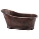 preview thumbnail 5 of 9, 67-in Hammered Copper Single Slipper Bathtub in Oil Rubbed Bronze (BTS67DB)