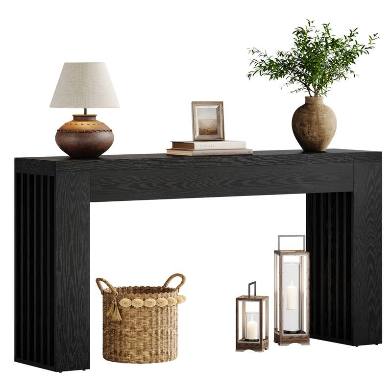 59-Inch Console Table for Living Room, Farmhouse Entryway Table