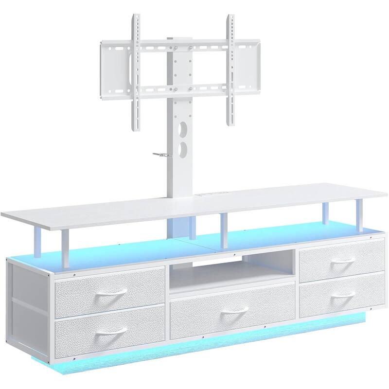 TV Stand with Mount 32/55/65/70 inch TVs Power Outlets Storage Entertainment Center