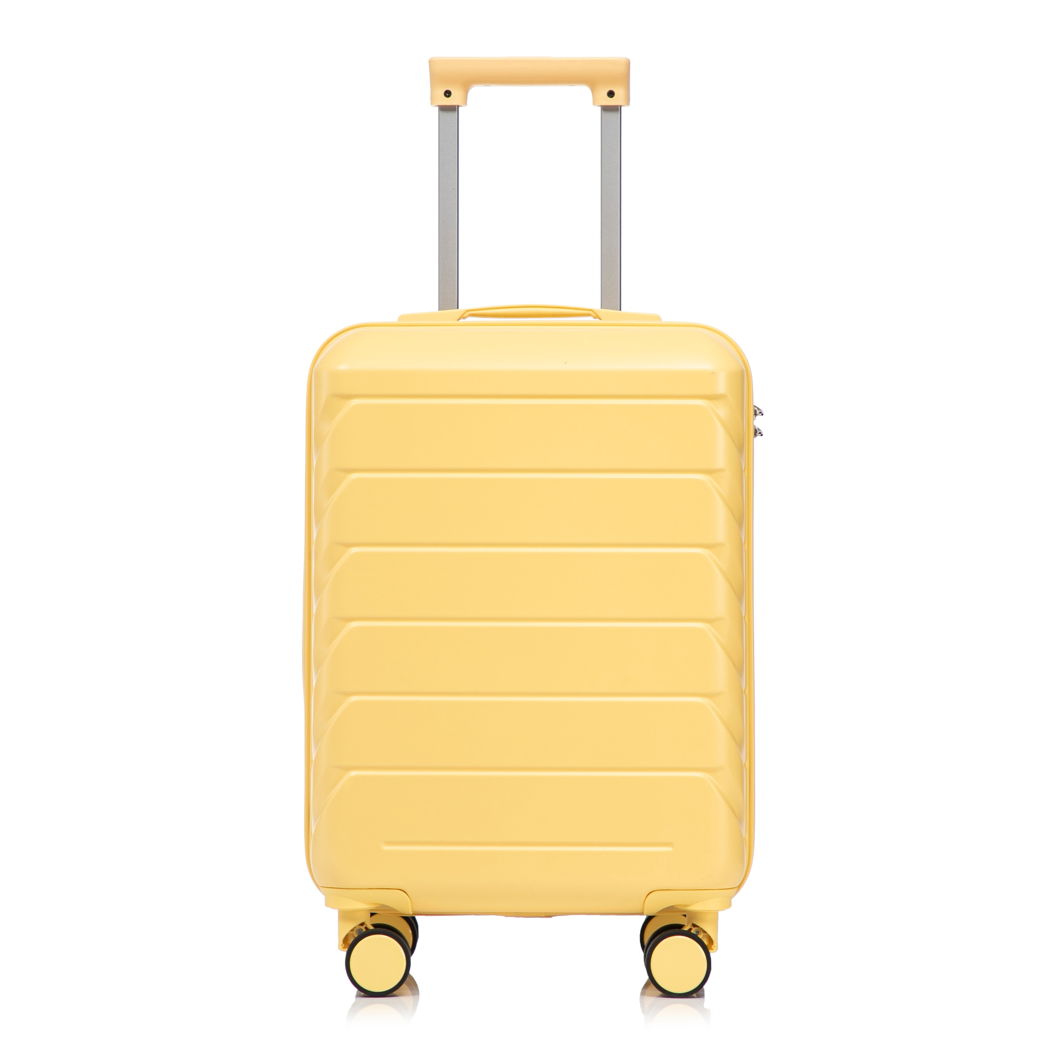 20 Inch ABS Hard Shell Travel Checked Luggage, Scratch Resistant Surface Four Multi-Directional Wheels, With Combination Lock