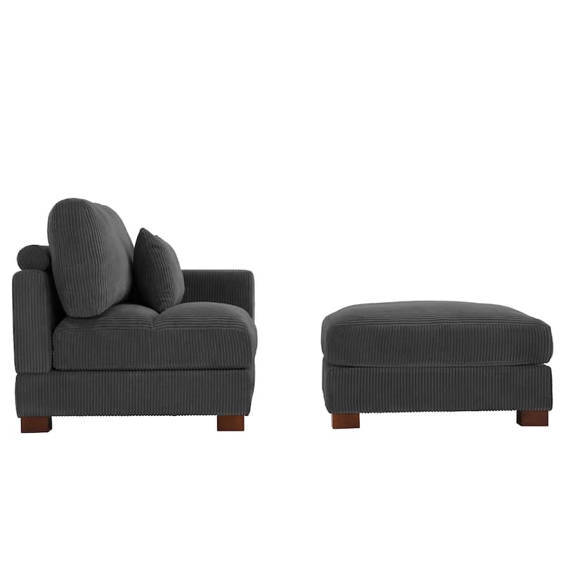 Modular Sectional Sofa with Ottomans