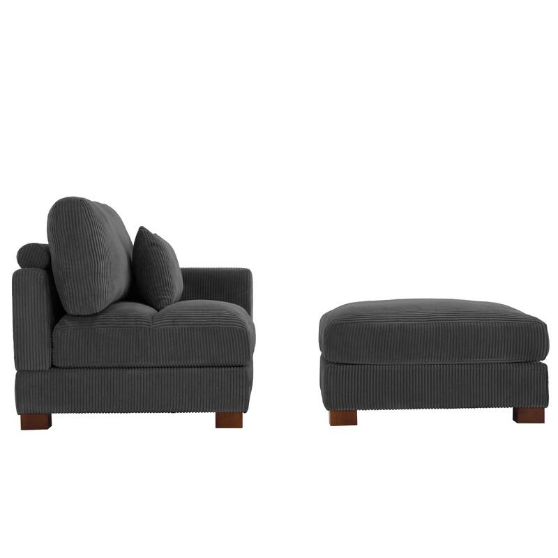 Sectional Sofa Set Modular Couch with Ottomans