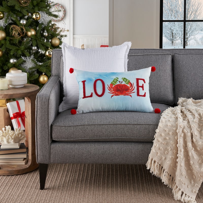 Mina Victory Holiday Pillows Quotes & Sayings Throw Pillow