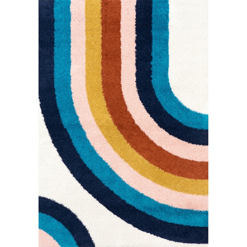 Nuloom Ela Half Rainbow Shag Area Rug