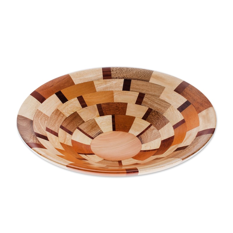 Novica Handmade Fragment Wood Serving Bowl