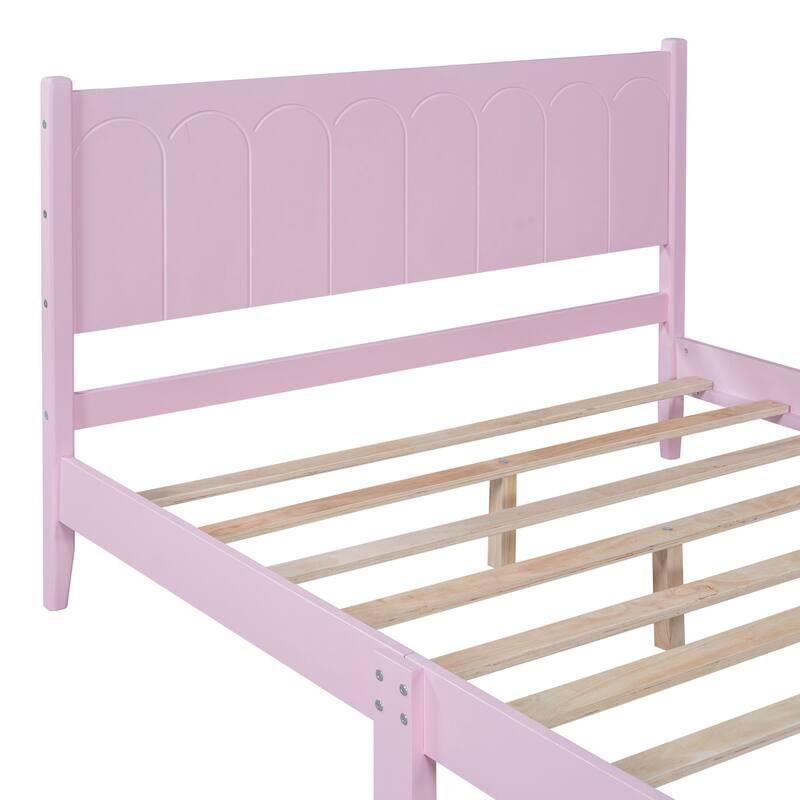 Vintage Style Platform Bed Frame