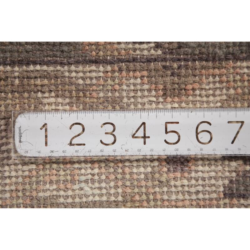 Gray Oushak Oriental Runner Rug Transitional Handmade Wool Carpet - 2'7" x 9'11"