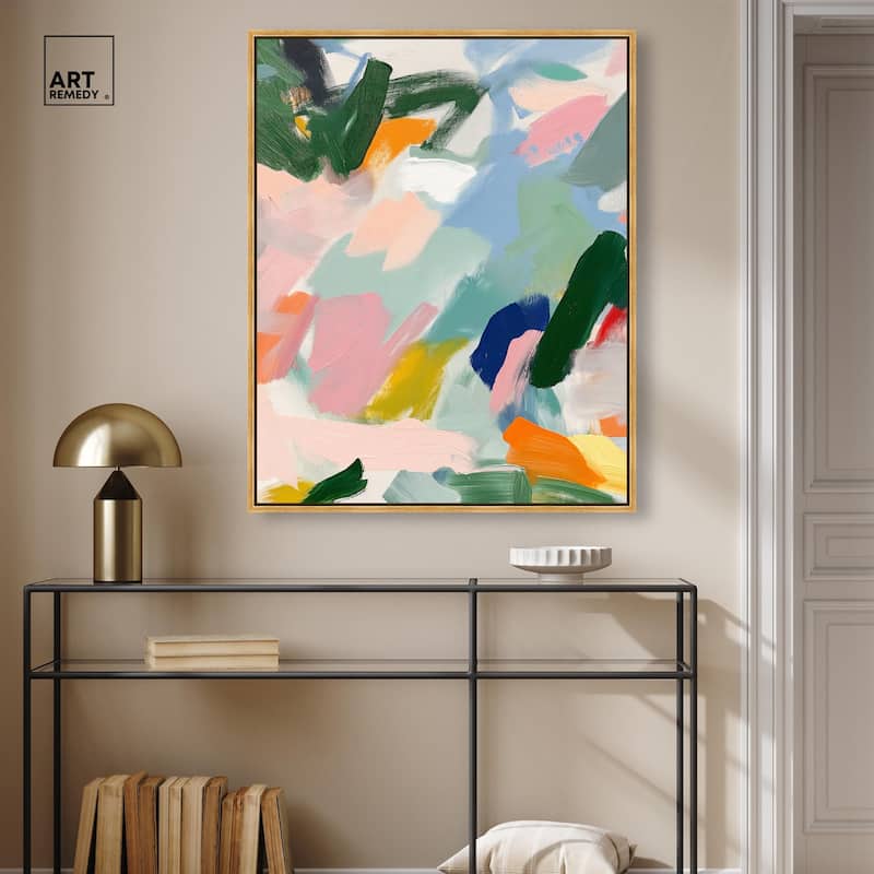 Abstract Brush Rhythm Canvas by Art Remedy