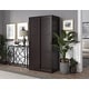 preview thumbnail 9 of 13, Palace Imports 100% Solid Wood 2-Sliding Door Wardrobe Armoire with Mirrored, Closed Louvered or Raised Panel Doors