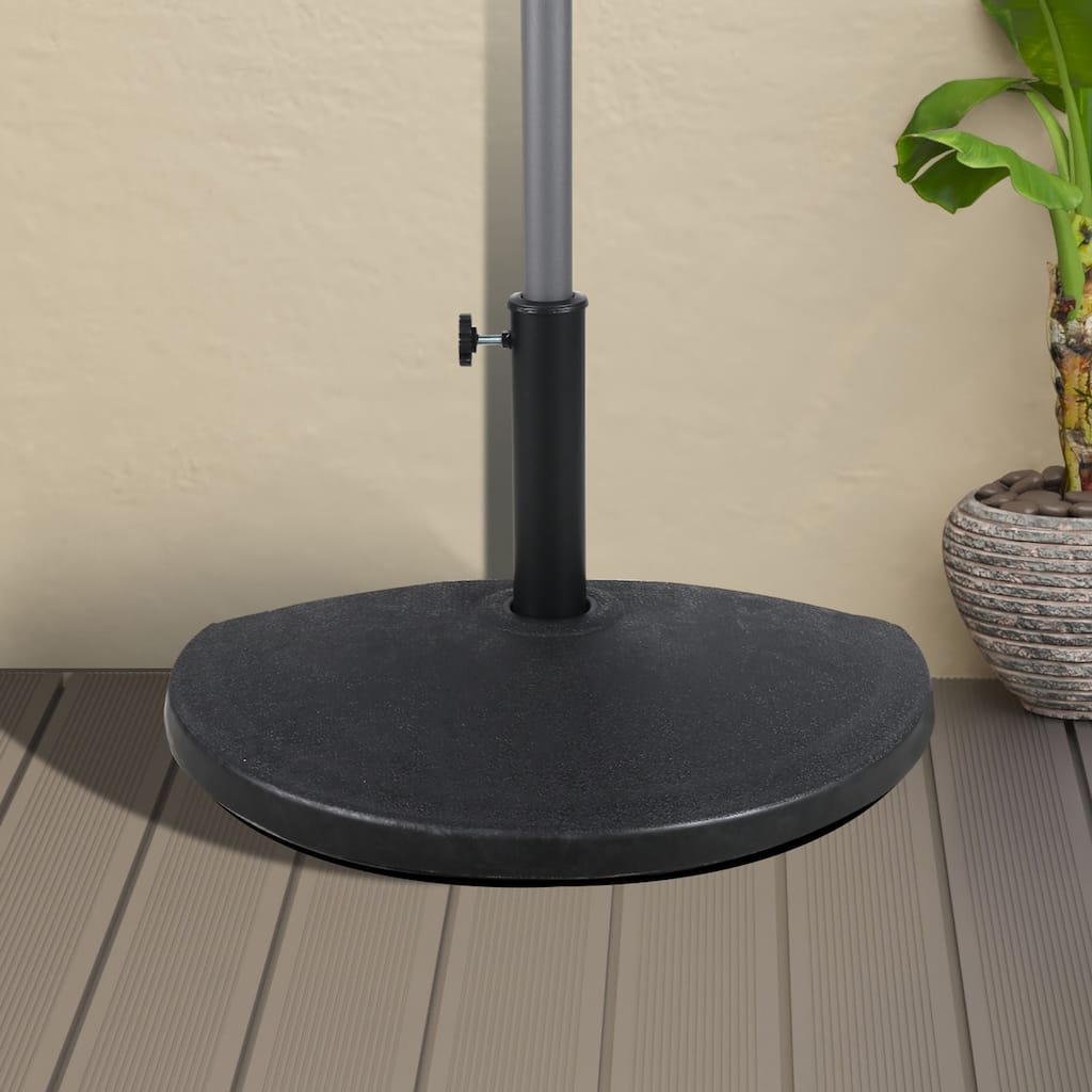 Half Round Resin Patio Market Umbrella Base Stand