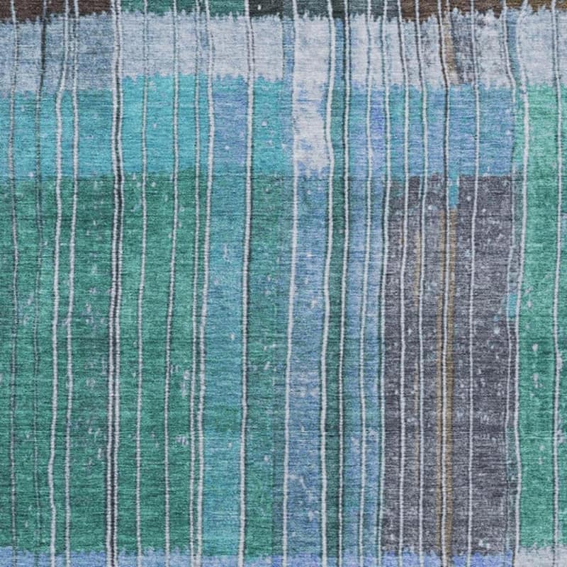 HomeRoots Striped Transitional Rectangle Outdoor Rug