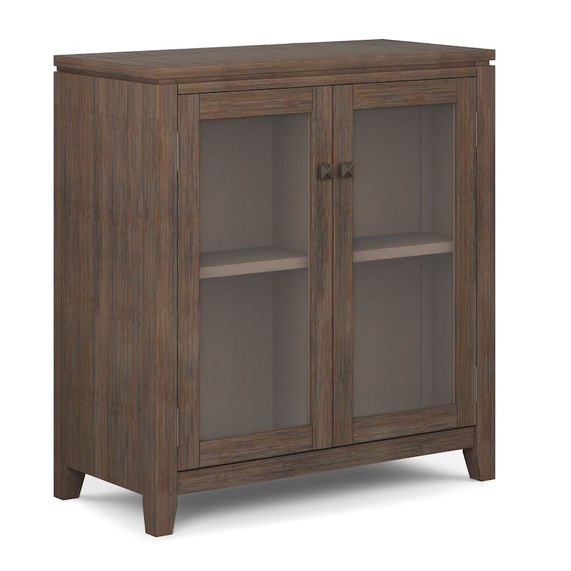 WYNDENHALL Essex SOLID WOOD 30 inch Wide Contemporary Low Storage Cabinet - 30"w x 14"d x 31" h