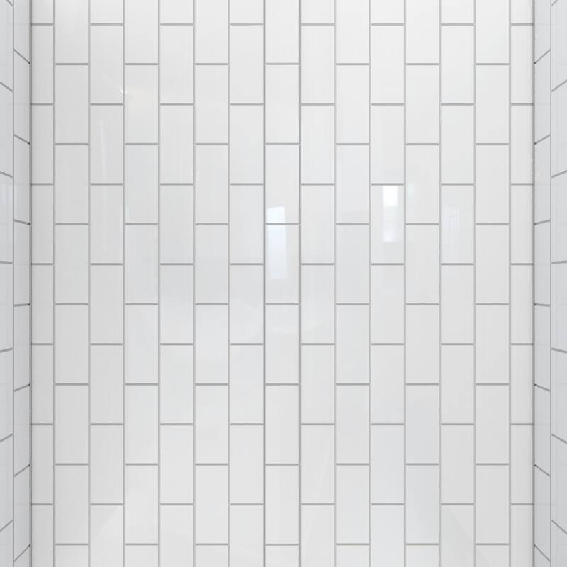 DreamLine QWALL-VS 36 in. D x 56-60 in. W x 62 in. H Acrylic Backwall Kit