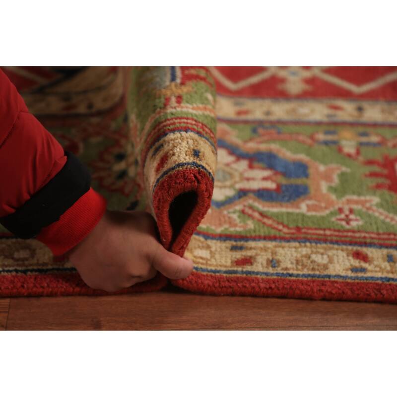 All-Over Large Oushak Indian Rug Handmade Wool Carpet - 8'11"x 18'0"