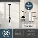 preview thumbnail 4 of 9, Cinta Bronze Mini Pendant Ceiling Light Clear Glass - 5.75-in W x 17.75-in H x 5.75-in D