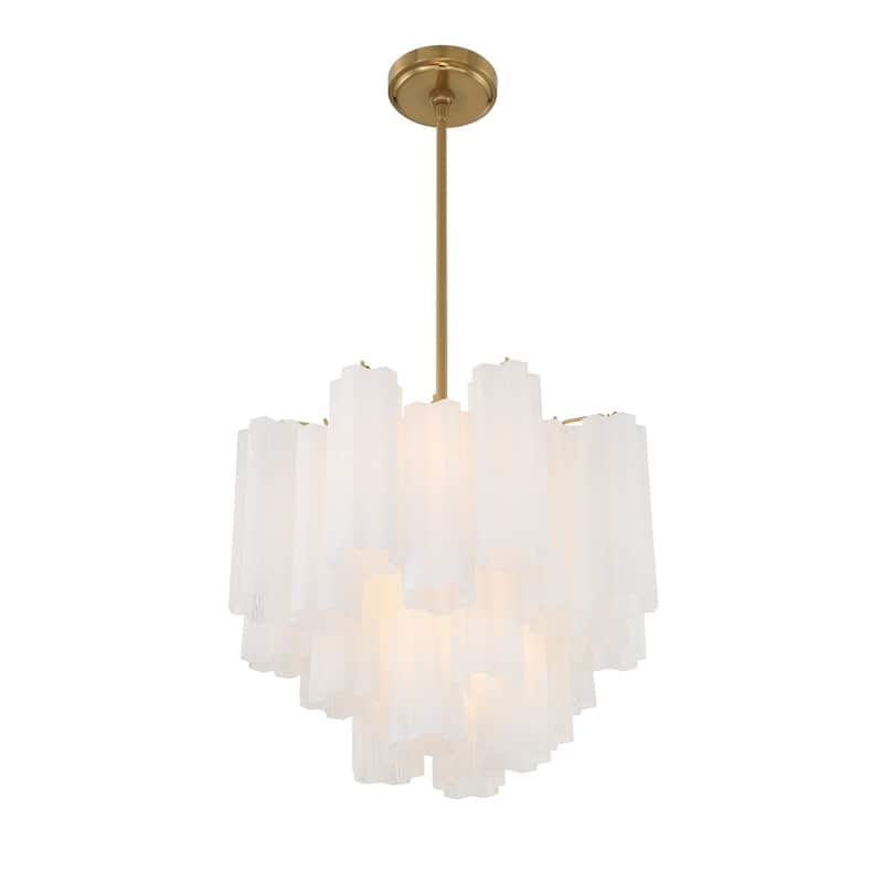 Crystorama Lighting Group ADD-300-WH Addis 4 Light 18" Wide Waterfall