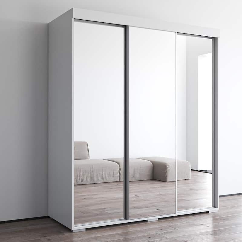 Strick & Bolton Suger 3-door Mirrored Armoire