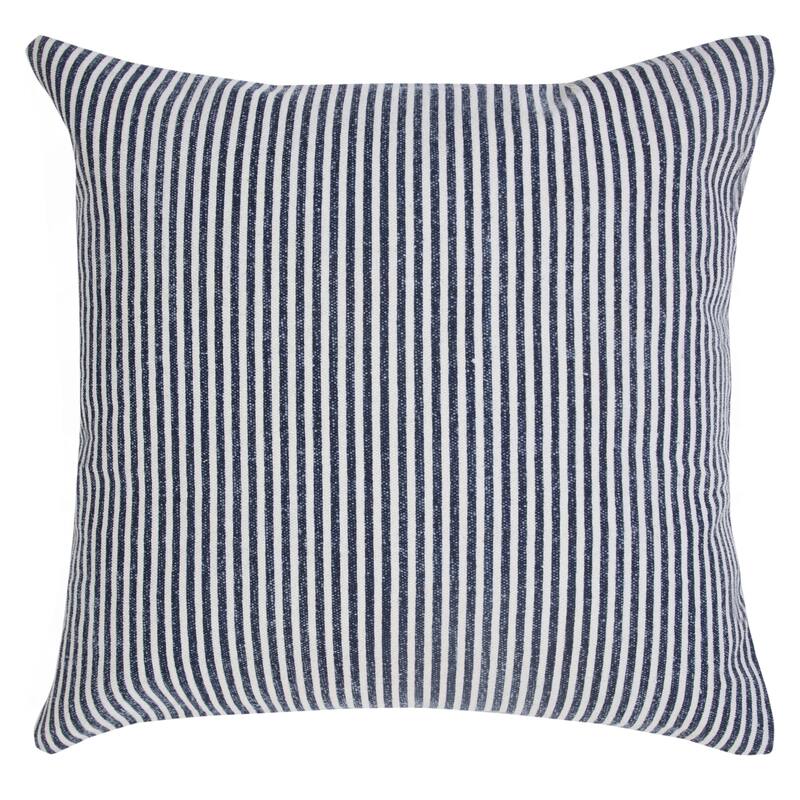 Sevita Simple Stonewash Stripe Throw Pillow, Single or Set of 2 - Blue/White - Single - Accent