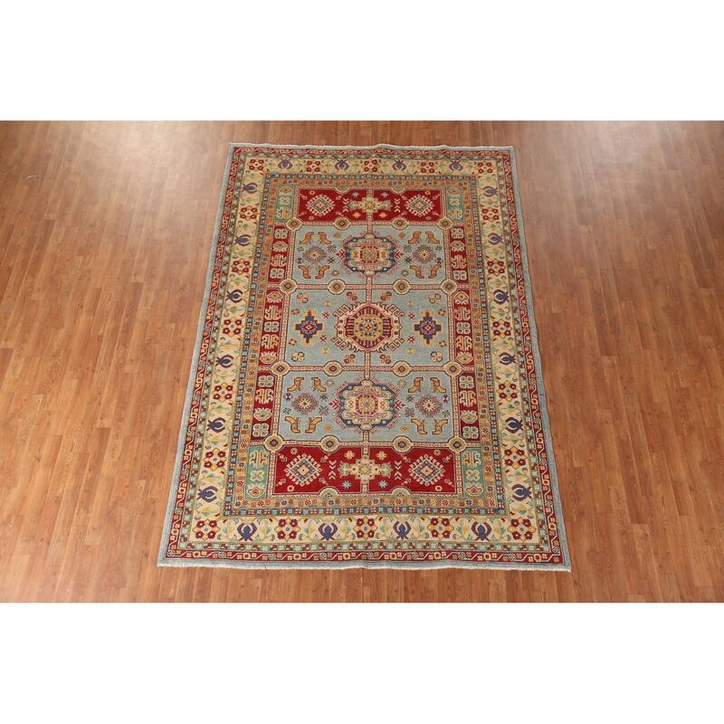 Kazak Oriental Area Rug Handmade Bedroom Wool Carpet - 6'9" x 9'9"