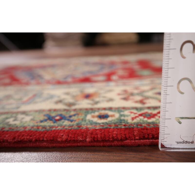 Oriental Red Kazak Accent Rug Hand-Knotted Wool Carpet - 3'0" x 5'1"